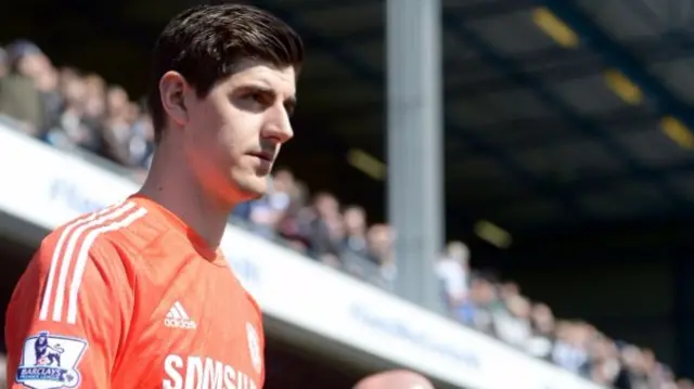 Chelsea goalkeeper Thibaut Courtois