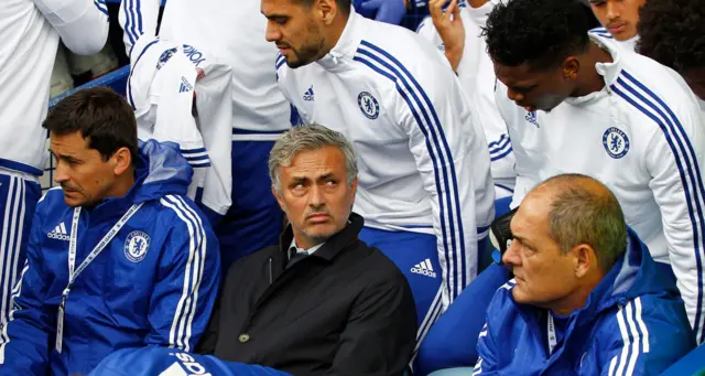 Jose Mourinho and his coaching staff