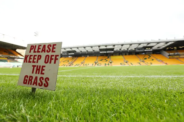 A sign at Carrow Road