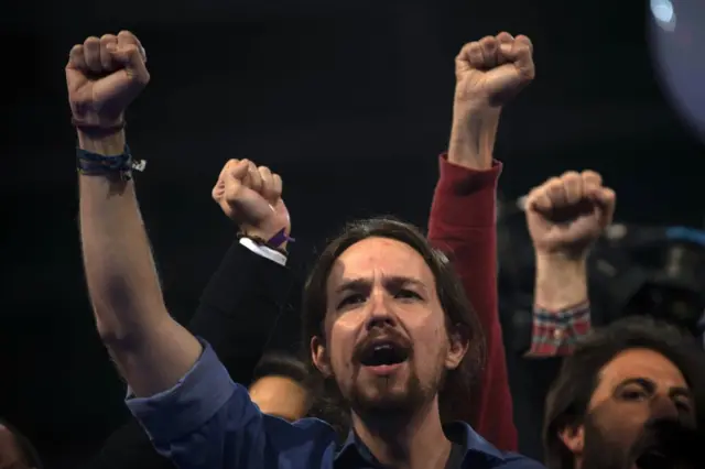 Pablo Iglesias, leader of the Spanish party Podemos