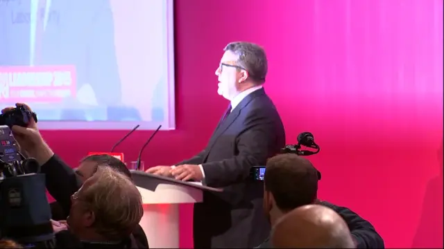 Tom Watson addresses audience