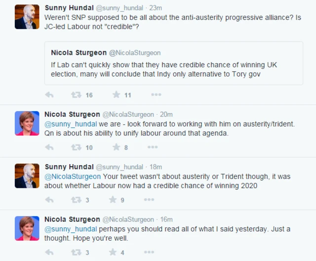 Nicola Sturgeon tweets