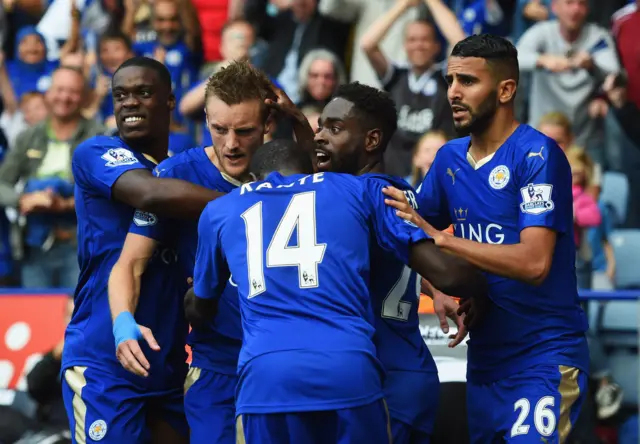 Leicester celebrate