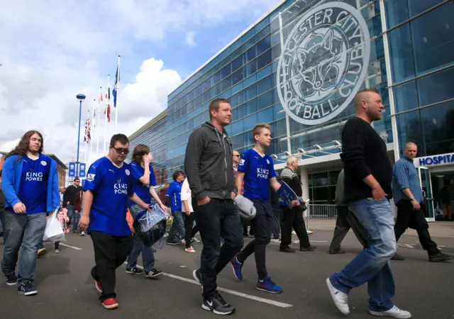 Fans at the King Power stadium