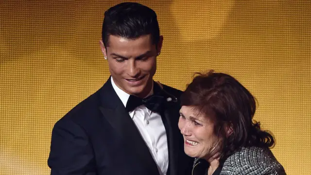 Cristiano Ronaldo and mother