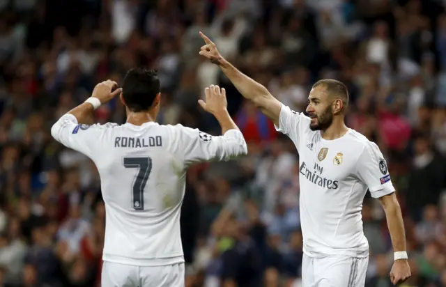 Benzema celebrates