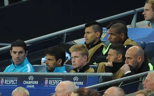 Manchester City bench