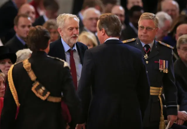 Jeremy Corbyn at the Battle of Britain commemoration