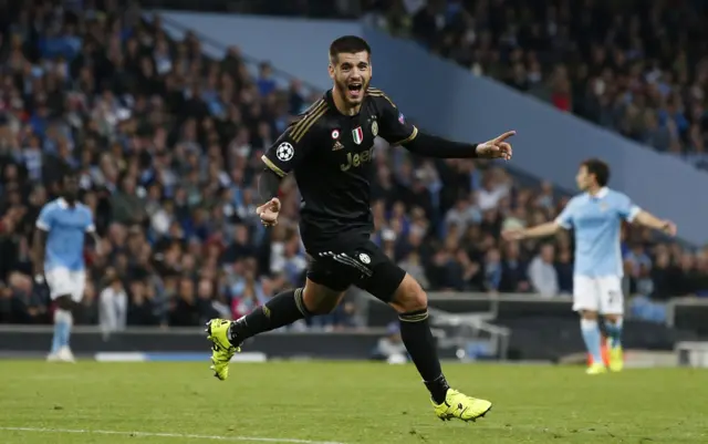 Morata celebrates