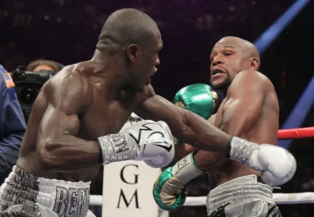 Andre Berto taking on Floyd Mayweather