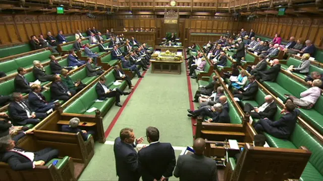 Inside the Commons chamber