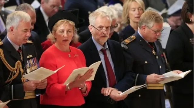 Jeremy Corbyn at the Battle of Britain service