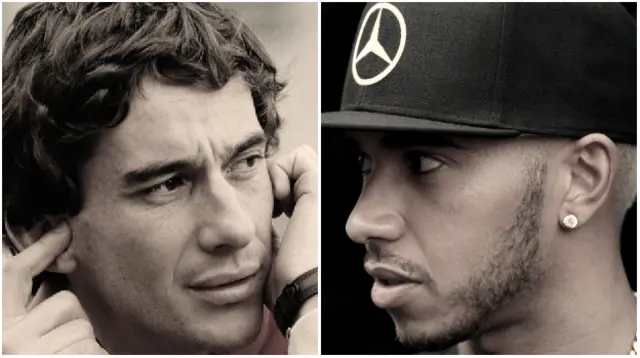 Ayrton Senna and Lewis Hamilton