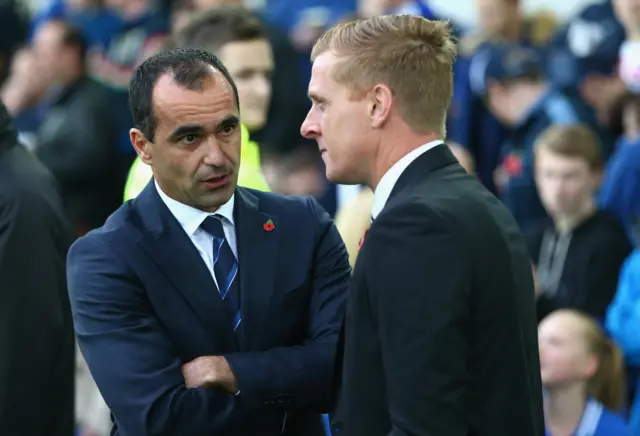 Roberto Martinez and Garry Monk