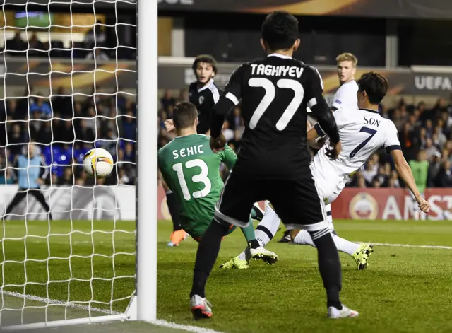 Son Heung-min scores