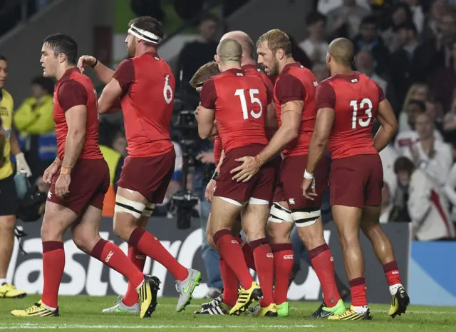 England celebrate