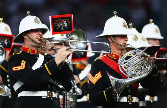 A military band at the Opening Ceremony