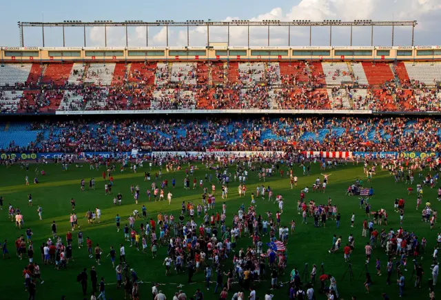 Villa pitch invasion