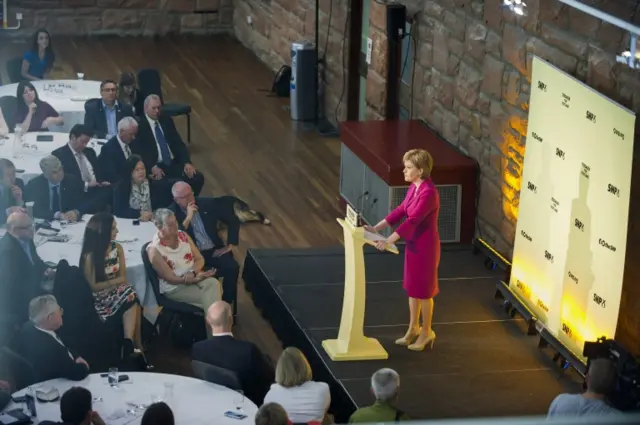 Nicola Sturgeon speaking on Friday