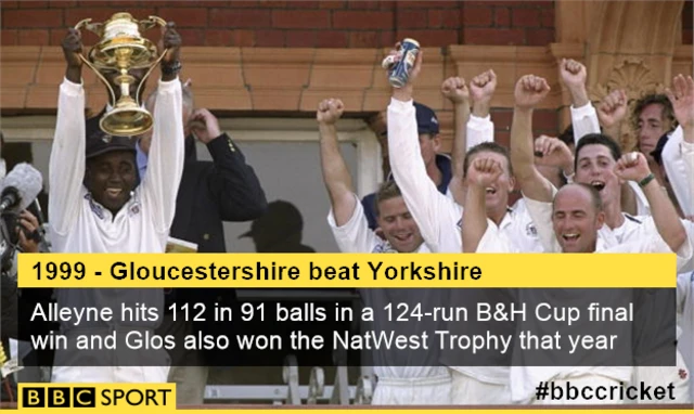 Gloucestershire win the 1999 B&H Cup