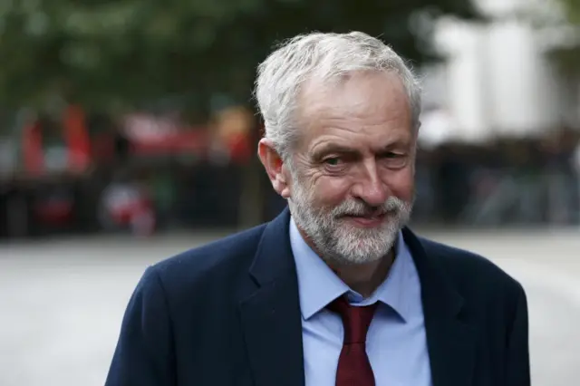 Jeremy Corbyn at the Battle of Britain commemoration service