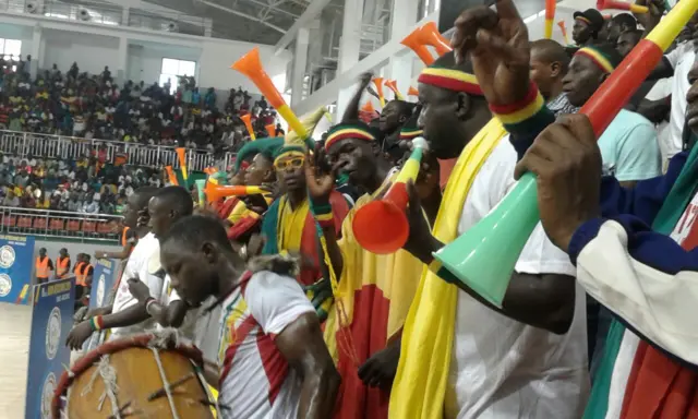 Mali fans at basketball