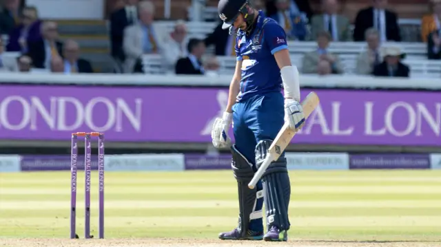 Jack Taylor loses his wicket