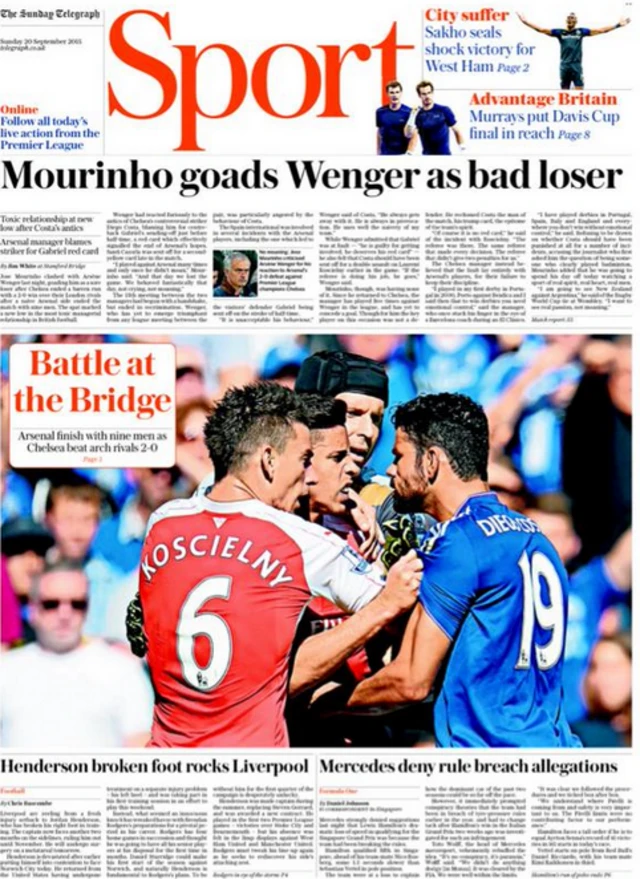 Sunday Telegraph back page