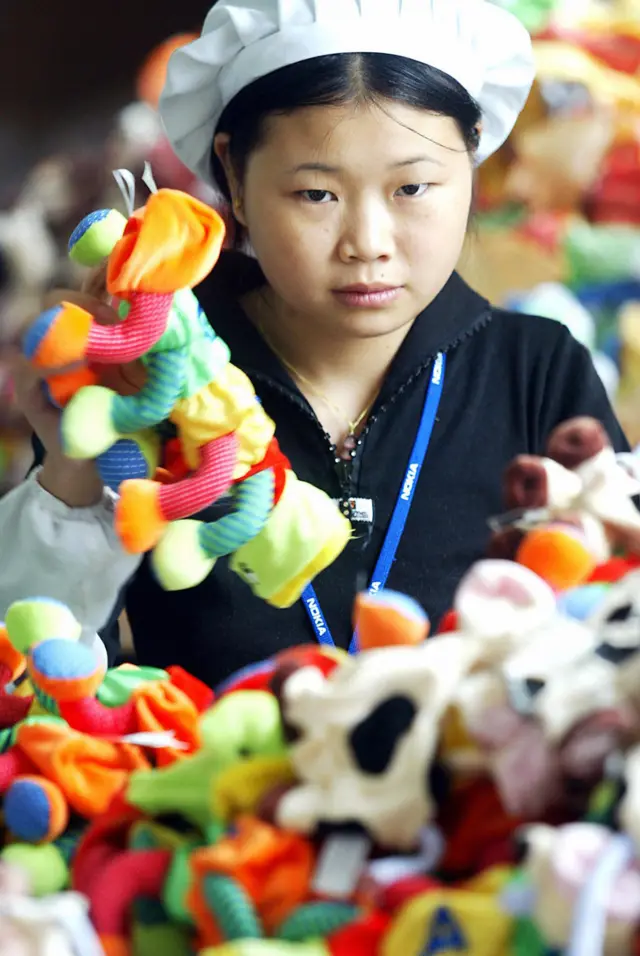 A woman working at a factory in China