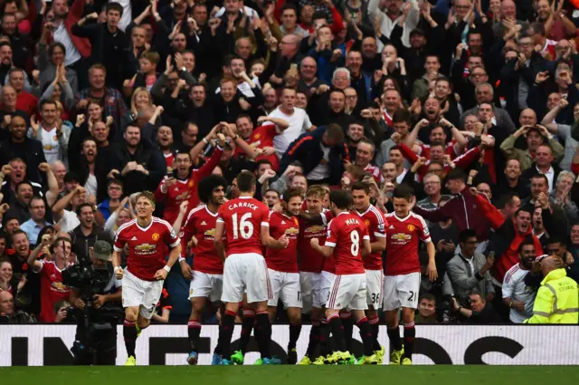 Manchester United celebrate