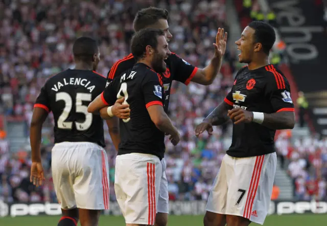 Manchester United celebrate