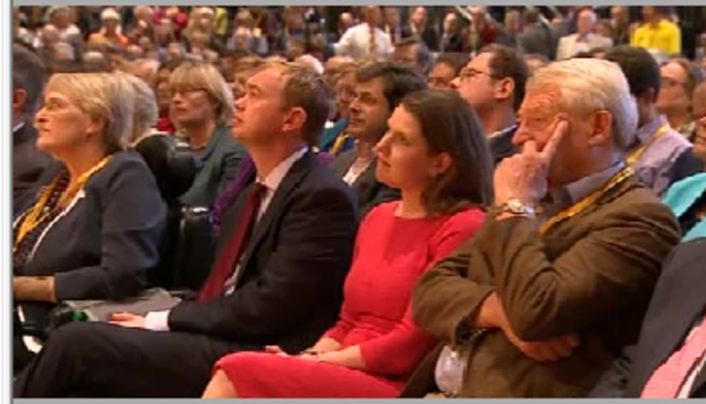 Farron, and others listening to Clegg