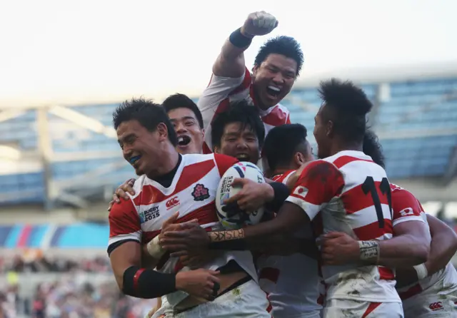 Japan beat South Africa