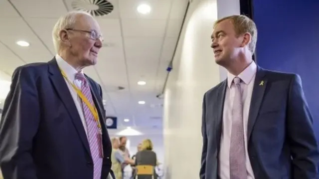 Sir Menzies Campbell (left) and Tim Farron