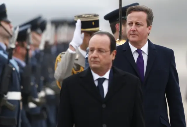 Francois Hollande and David Cameron