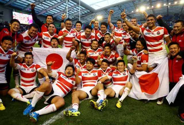 Japan celebrate