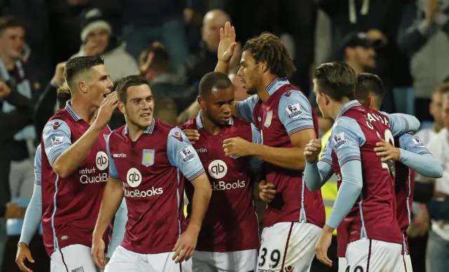 Aston Villa celebrate