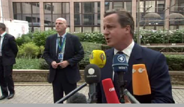 David Cameron in Brussels