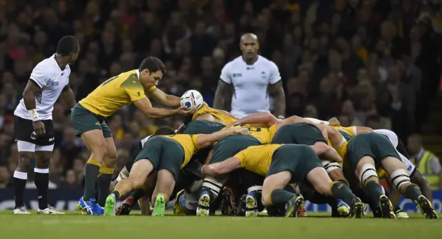 The Australia scrum