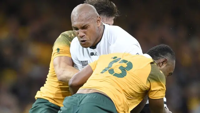 Nemani Nadolo is tackled