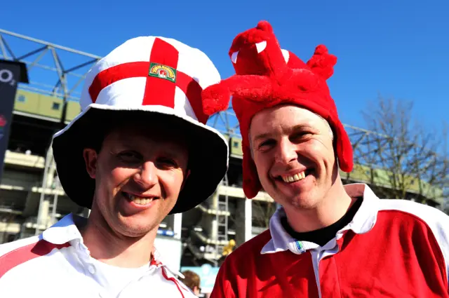 England and Wales rugby fans