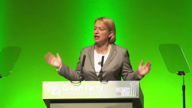 Natalie Bennett at Green party conference