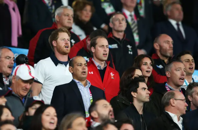 Prince Harry and Prince William (right)