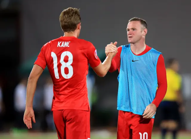 Harry Kane and Wayne Rooney