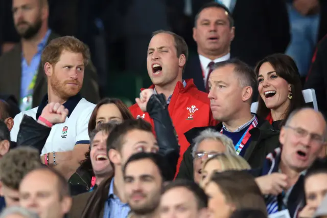 Prince Harry (left) with Prince Williams