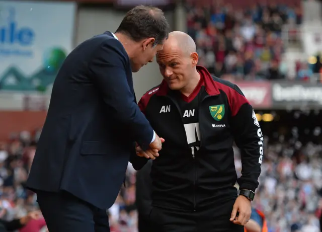 Slaven Bilic and Eddie Howe