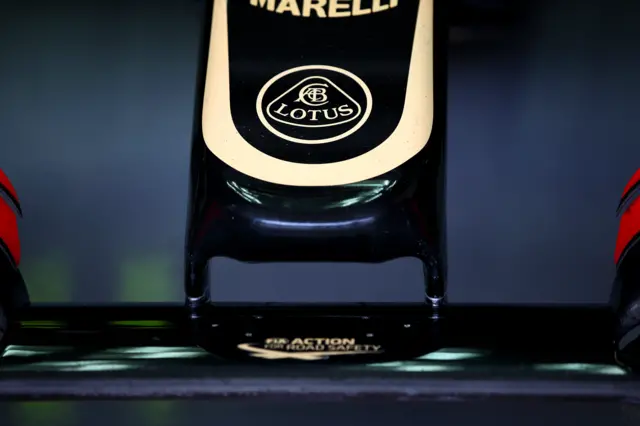 Lotus logo on F1 car nose