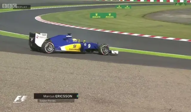 Marcus Ericsson in gravel