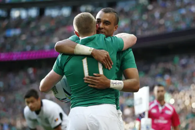 Keith Earls and Simon Zebo