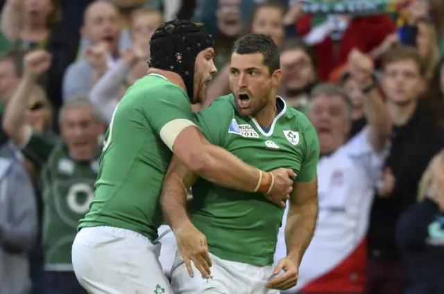 Rob Kearney, right and Sean O'Brien